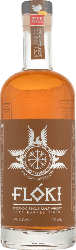 115,95 € Spedizione Gratuita | Whisky Single Malt Flóki Icelandic Beer Barrel Finish Islanda Bottiglia 70 cl