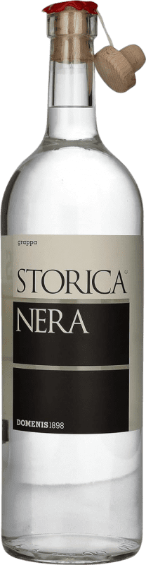 92,95 € Envio grátis | Aguardente Grappa Domenis 1898 Storica Nera Itália Garrafa Especial 3 L