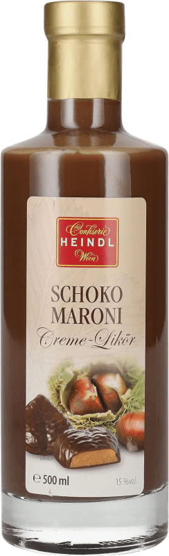 13,95 € Envío gratis | Crema de Licor Walter Heindl Schoko Maroni Austria Botella Medium 50 cl