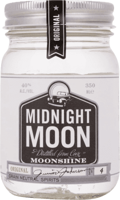 21,95 € Envío gratis | Licores Midnight Moon Moonshine Original Getreidebrand Estados Unidos Botellín Tercio 35 cl