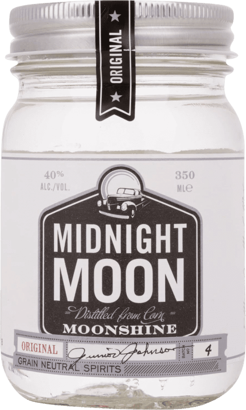 21,95 € Spedizione Gratuita | Liquori Midnight Moon Moonshine Original Getreidebrand stati Uniti Bottiglia Terzo 35 cl