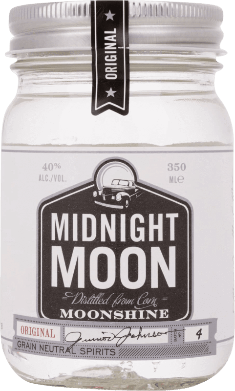 15,95 € Free Shipping | Liqueurs Midnight Moon Moonshine Original United States Medium Jar 35 cl Aguardiente