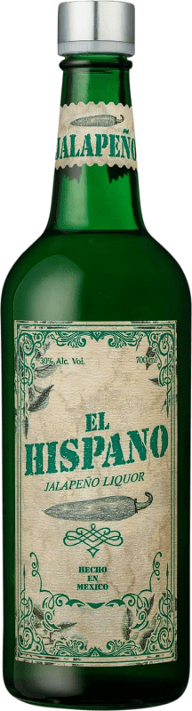 95,95 € Envío gratis | Licores Casa Tarasco El Hispano Rum Liqueur & Green Jalapeño México Botella 70 cl