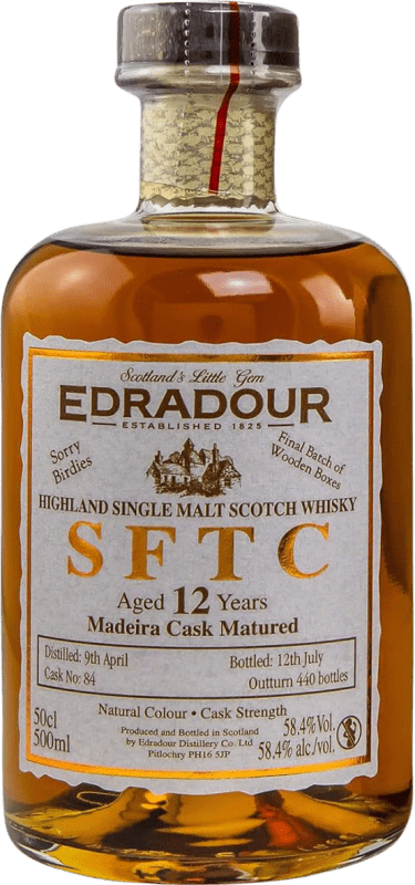 148,95 € Envio grátis | Whisky Blended Edradour Madeira Cask Matured SFTC Straight From The Cask Reino Unido 12 Anos Garrafa Medium 50 cl