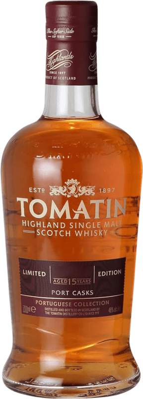 217,95 € Spedizione Gratuita | Whisky Blended Tomatin Colección Portuguesa Port Cask Finish — Affinamento in Botte Regno Unito 15 Anni Bottiglia 70 cl