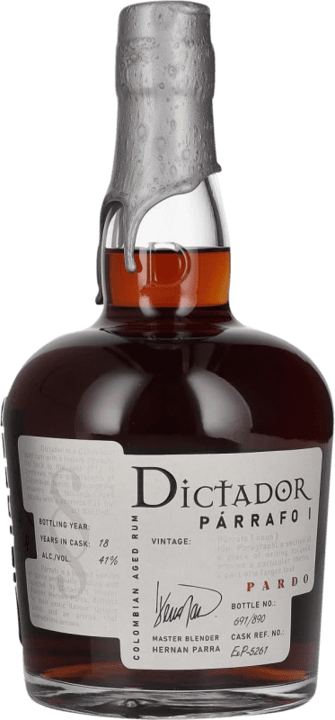 165,95 € Envío gratis | Ron Dictador Párrafo I Pardo Vintage Colombia 18 Años Botella 70 cl