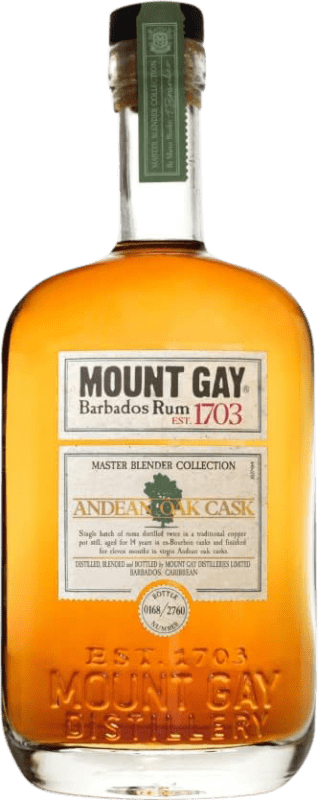 257,95 € Envoi gratuit | Blended Whisky Mount Gay Master Blender Collection Andean Cask Barbade Bouteille 70 cl