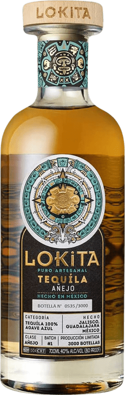 173,95 € Kostenloser Versand | Tequila Lokita Azul Añejo Mexiko Flasche 70 cl