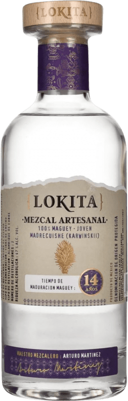 158,95 € Spedizione Gratuita | Mezcal Lokita Artesanal Messico 14 Anni Bottiglia 70 cl