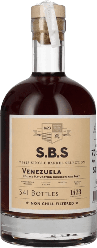 114,95 € Spedizione Gratuita | Rum 1423 World Class Spirits S.B.S Venezuela Single Barrel — Botte Singolo, Selezione Trinidad e Tobago 70 cl
