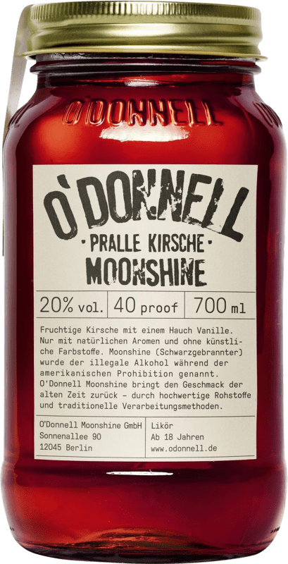 37,95 € Envío gratis | Licores O'Donnell Moonshine Pralle Kirsche Alemania Botella 70 cl