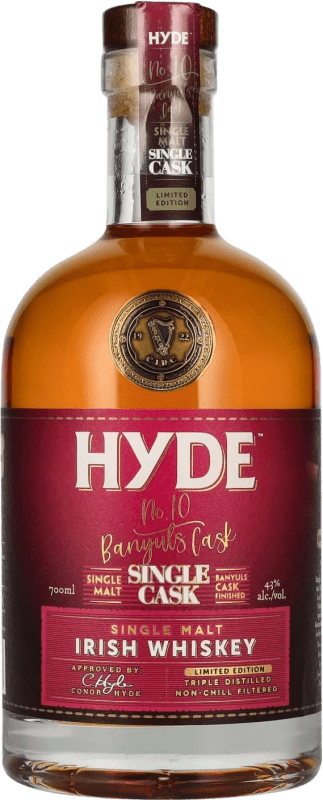 74,95 € Free Shipping | Single Malt Whisky Hyde Nº 10 Banyuls Single Cask, Limited Edition Ireland 70 cl