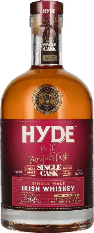 104,95 € Envío gratis | Whisky Single Malt Hyde Nº 10 Banyuls Single Cask Limited Edition Irlanda Botella 70 cl