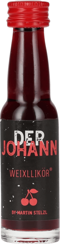 64,95 € 免费送货 | 盒装30个 利口酒 Der Johann 奥地利 小瓶装 2 cl Cherry — 樱桃