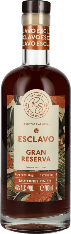 47,95 € Envío gratis | Ron Esclavo Sauternes Finish Gran Reserva República Dominicana Botella 70 cl