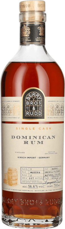 86,95 € Envio grátis | Rum Berry Bros & Rudd Dominican Single Cask — Barrica Única Reino Unido 70 cl