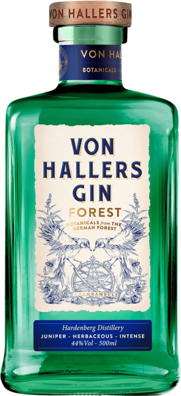 34,95 € Kostenloser Versand | Gin Von Hallers Gin Forest Deutschland Medium Flasche 50 cl