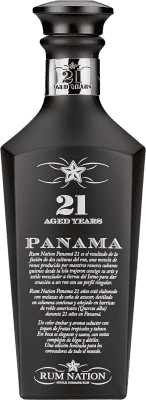 168,95 € 送料無料 | ラム Rum Nation Panama Black — ブラックエディション, 限定版 再会 21 年 70 cl