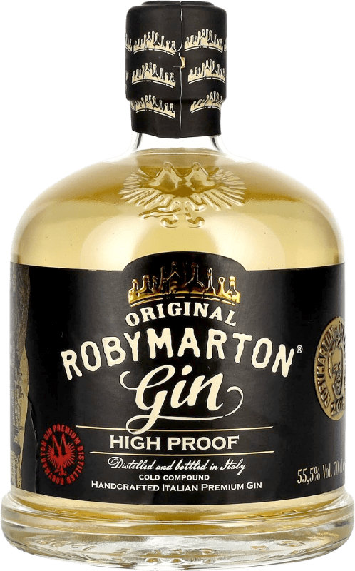 89,95 € Spedizione Gratuita | Gin Roby Marton Original High Proof Italia Bottiglia 70 cl