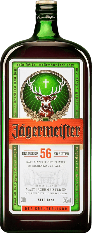 182,95 € Free Shipping | Herbal liqueur Mast Jägermeister Germany Special Bottle 3 L