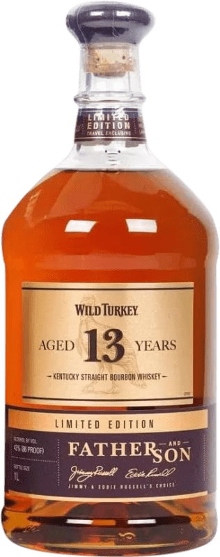 348,95 € Бесплатная доставка | Виски Бурбон Wild Turkey Kentucky Straight Father and Son Limited Edition Кентукки Соединенные Штаты 13 Лет бутылка 1 L