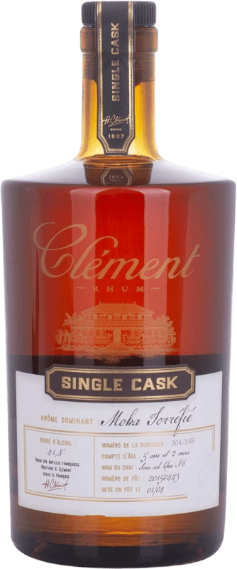 75,95 € Envoi gratuit | Rhum Clément Torréfié Single Cask — Fût Unique, Agricole Très Vieux Martinique Bouteille Medium 50 cl Moka