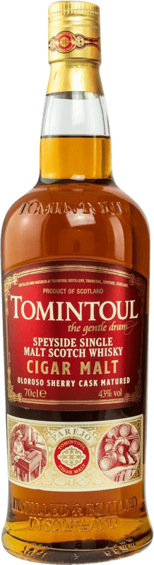 149,95 € Kostenloser Versand | Single Malt Whisky Tomintoul Cigar Speyseite Großbritannien Flasche 70 cl