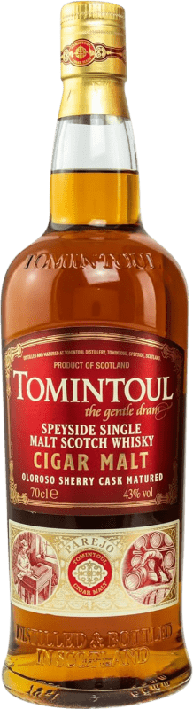 151,95 € Kostenloser Versand | Whiskey Single Malt Tomintoul Cigar Speyseite Großbritannien Flasche 70 cl