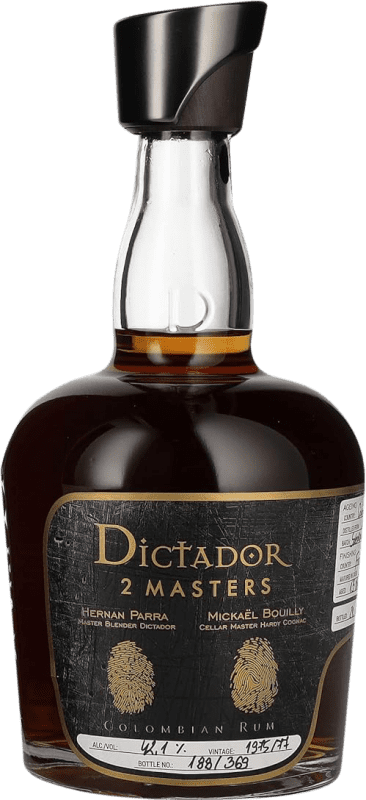 866,95 € Бесплатная доставка | Ром Dictador 2 Masters Hardy Finish Колумбия 40 Лет бутылка 70 cl