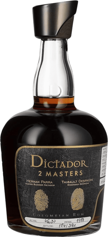 789,95 € 免费送货 | 朗姆酒 Dictador 2 Masters Despagne 哥伦比亚 40 岁 70 cl