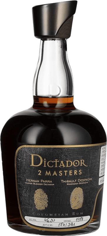 795,95 € Бесплатная доставка | Ром Dictador 2 Masters Despagne Колумбия 40 Лет бутылка 70 cl