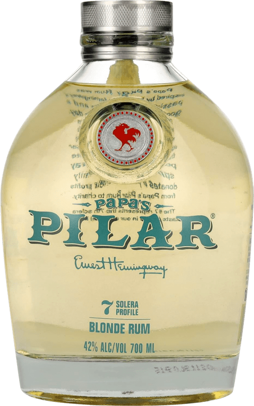 46,95 € Envio grátis | Rum Papa's Pilar Solera Profile Blonde Estados Unidos 7 Anos Garrafa 70 cl