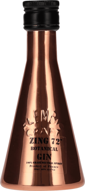 15,95 € Kostenloser Versand | Genever Gin Zing 72 Frankreich Miniaturflasche 5 cl Botanicals