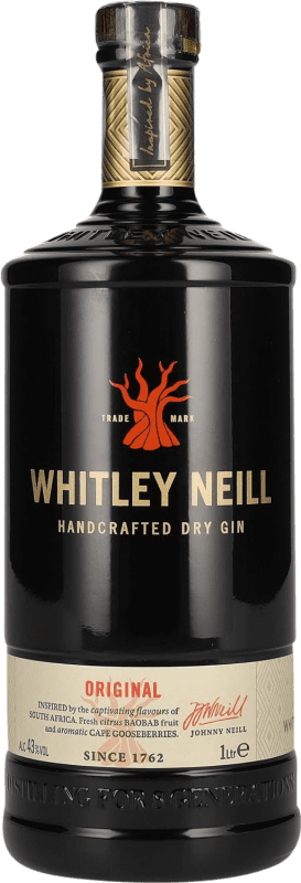 61,95 € Envoi gratuit | Genièvre Gin Whitley Neill Royaume-Uni Bouteille 1 L
