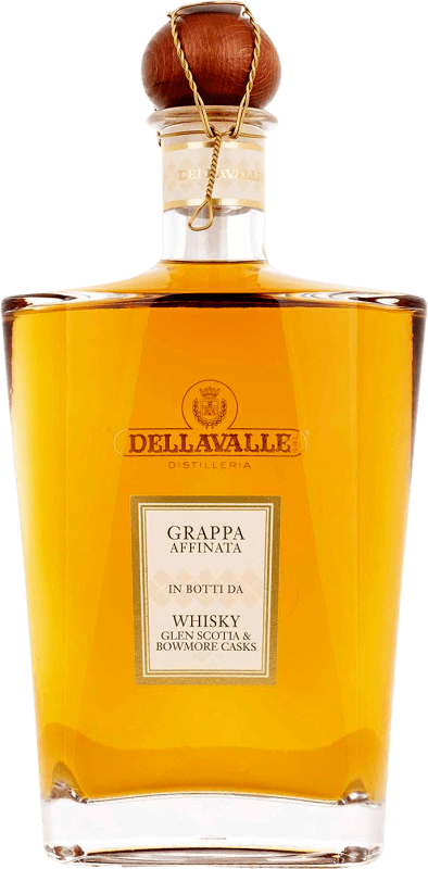 117,95 € Kostenloser Versand | Grappa Dellavalle Affinata in Botti da Whisky Italien Flasche 70 cl