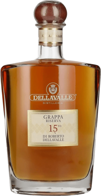 109,95 € Free Shipping | Grappa Dellavalle Reserve Italy 15 Years Bottle 70 cl