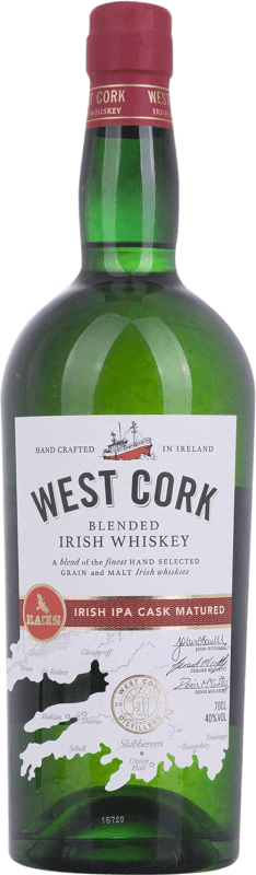 44,95 € Kostenloser Versand | Whiskey Blended West Cork IPA Cask Finish Irland Flasche 70 cl