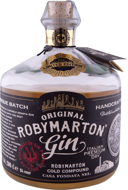 201,95 € Envoi gratuit | Genièvre Gin Roby Marton Italie Bouteille Spéciale 2 L