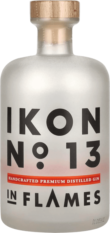 39,95 € Envío gratis | Ginebra Gin In Flames Ikon Nº 13 Suecia Botella Medium 50 cl