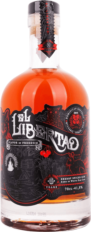 75,95 € Бесплатная доставка | Ром El Libertad Flavor of Freedom Sherry Spiced Chapter II Доминиканская Респблика 8 Лет бутылка 70 cl