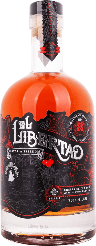 46,95 € Envío gratis | Ron El Libertad Flavor of Freedom Sherry Spiced Chapter II República Dominicana 8 Años Botella 70 cl