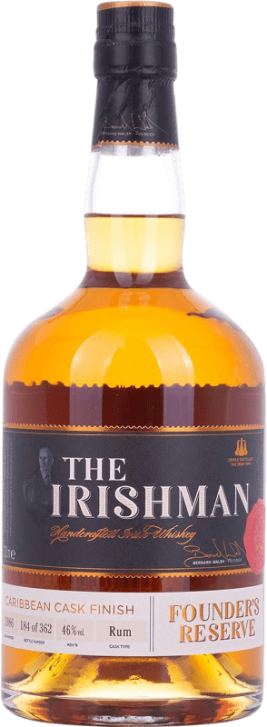 94,95 € Envoi gratuit | Rhum The Irishman Founder's Caribbean Cask Finish Réserve Irlande Bouteille 70 cl