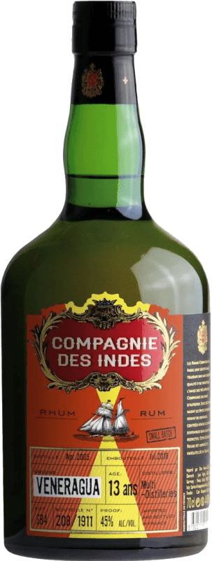 99,95 € Бесплатная доставка | Ром Compagnie des Indes Veneragua Small Batch Венесуэла 13 Лет бутылка 70 cl