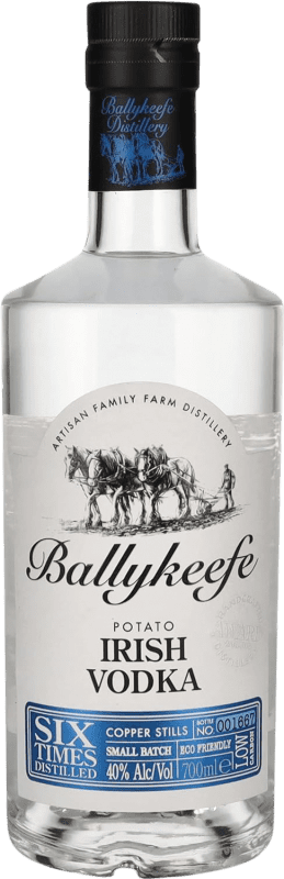 73,95 € Free Shipping | Vodka Ballykeefe Six Times Distilled Potato Ireland Bottle 70 cl