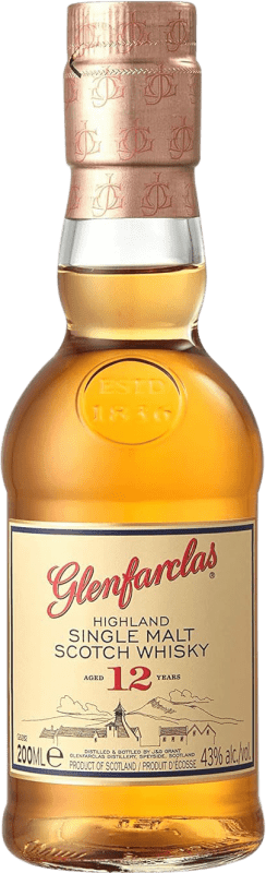 39,95 € Envio grátis | Whisky Single Malt Glenfarclas Highlands Reino Unido 12 Anos Garrafa Pequena 20 cl