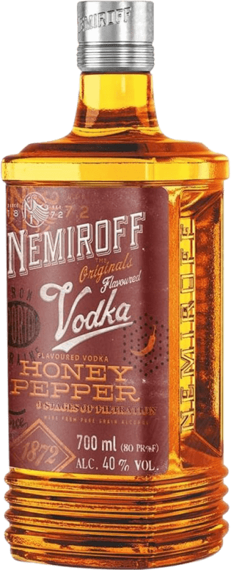 27,95 € 免费送货 | 伏特加 Nemiroff Honey Pepper 乌克兰 瓶子 70 cl