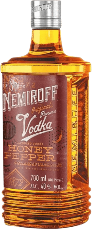 27,95 € Spedizione Gratuita | Vodka Nemiroff Ucraina 70 cl Honey — Miele, White Pepper — Pepe Bianco