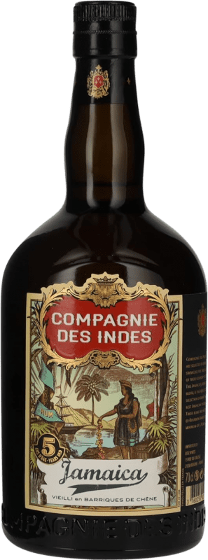 46,95 € Envio grátis | Rum Compagnie des Indes Jamaica Jamaica 5 Anos Garrafa 70 cl