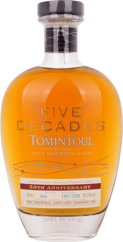 428,95 € 免费送货 | 调和威士忌 Tomintoul Five Decades 50th 限量版, Special Anniversary Edition — 特别周年版 英国 70 cl