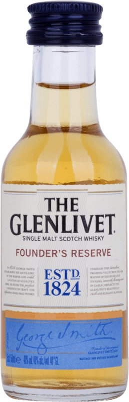 15,95 € 免费送货 | 威士忌混合 Glenlivet Founder's Selection 预订 英国 微型瓶 5 cl